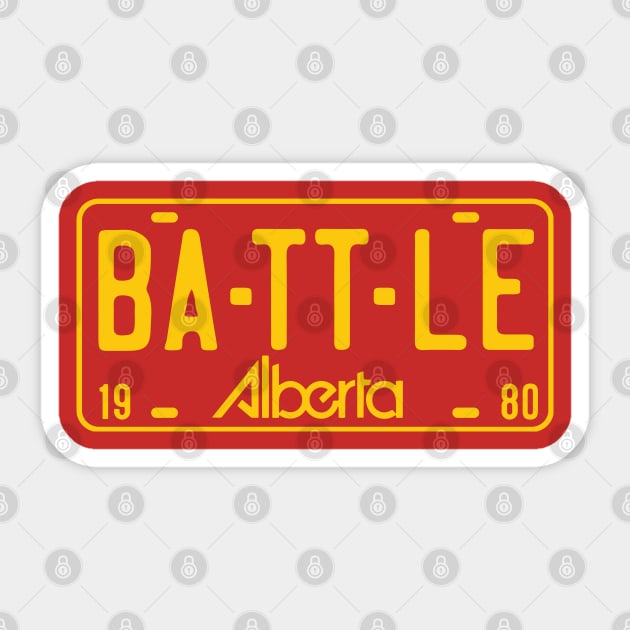 Battle of Alberta: Calgary Sticker by tailgatemercantile